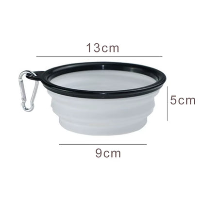 350Ml Collapsible Dog Pet Folding Silicone Bowl Outdoor Travel Portable Puppy Food Container Feeder Dish Bowl Pet Supplies