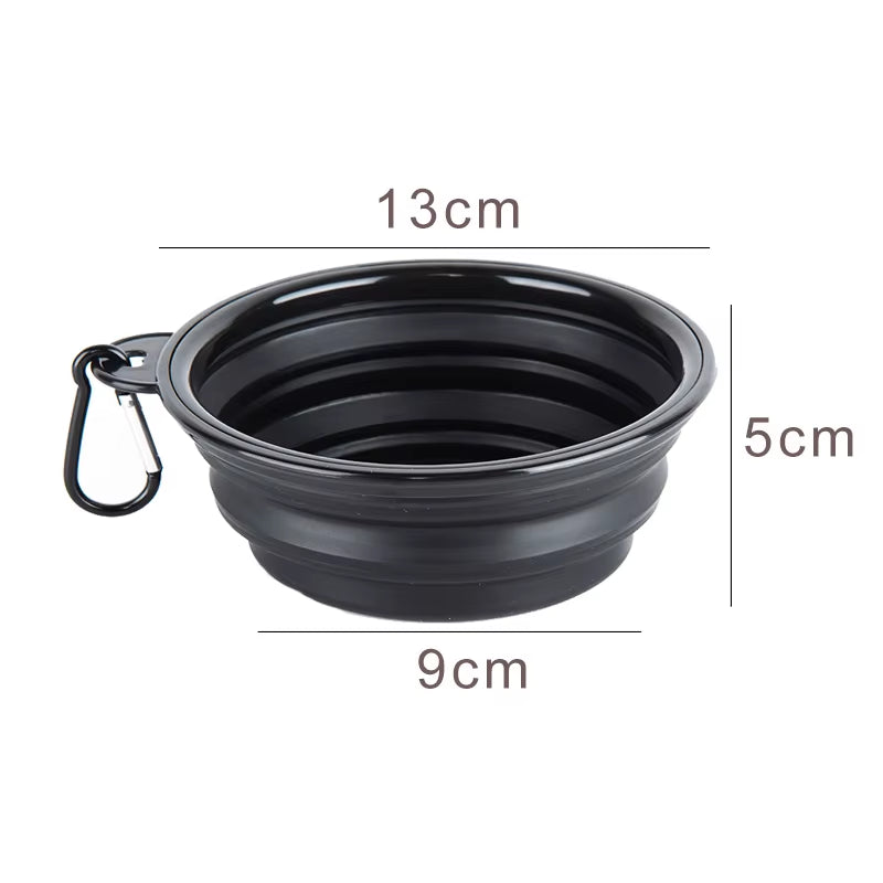 350Ml Collapsible Dog Pet Folding Silicone Bowl Outdoor Travel Portable Puppy Food Container Feeder Dish Bowl Pet Supplies