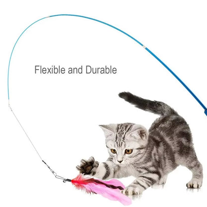 11Pcs Replacement Cat Feather Toy Set Feather Replacement Head Retractable Cat Stick Cat Products