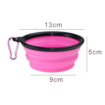 350Ml Collapsible Dog Pet Folding Silicone Bowl Outdoor Travel Portable Puppy Food Container Feeder Dish Bowl Pet Supplies