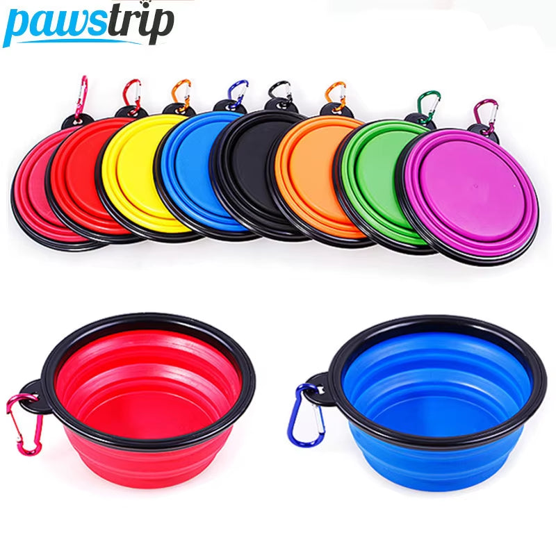 350Ml Collapsible Dog Pet Folding Silicone Bowl Outdoor Travel Portable Puppy Food Container Feeder Dish Bowl Pet Supplies